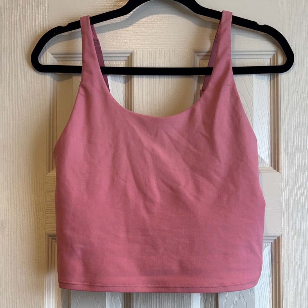 Old Navy | Active Pink Light Support Go Dry Sports Bra Crop Tank Top Large